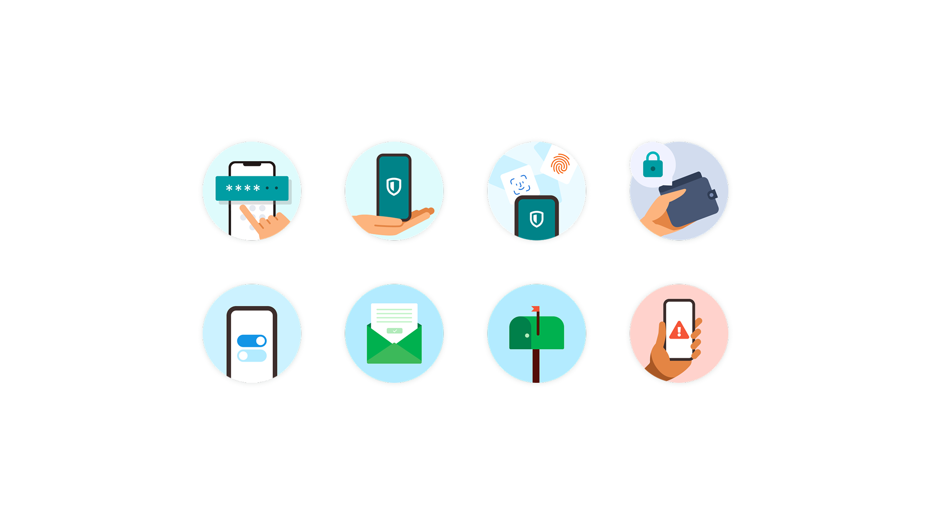 Illustrations I created for the new PIN experience